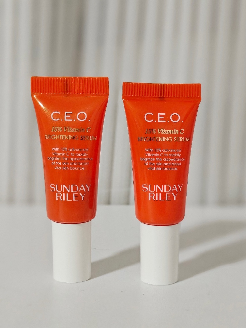 2 NEW Sunday Riley C.E.O. 15% Vitamin C Brightening Serum 5ml / 0.17oz